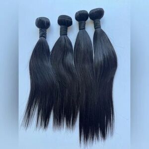 18 & 20  inches Human hair Blend  in Black Straight Hair  4 bundles
